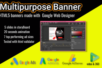 create HTML5 animated advertising banners for google ad