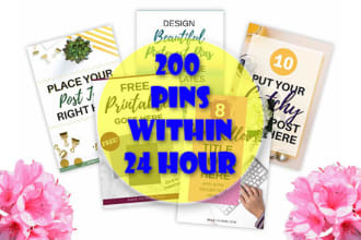 design 200 custom business pinterest pins within 24 hours