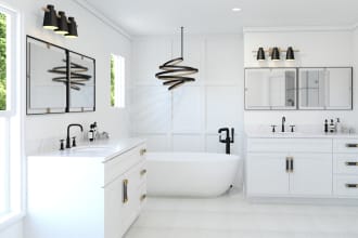 make a realistic render for your bathroom remodeling