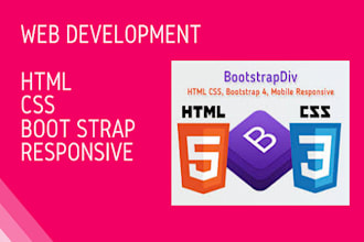 do front end development using css, HTML and bootstrap