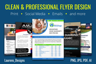 design a clean professional flyer