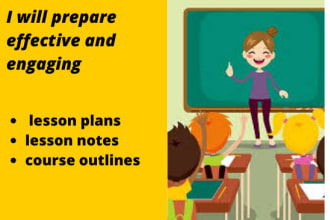 prepare lesson plan,lesson notes and teaching aids