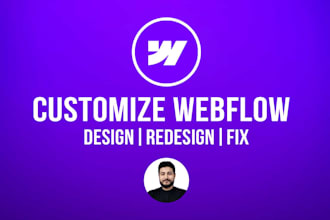 design, redesign, or develop webflow website and fix webflow