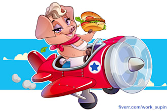 design custom cartoon mascot animal logo character design