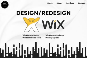 create wix website design or wix website redesign