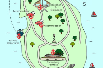 create a professional and detailed event map