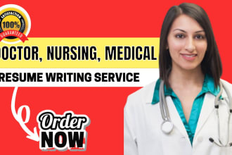 write doctor, nursing, and healthcare resume