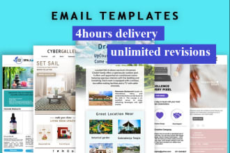 create professional email template by html or mailchimp or newsletter