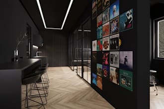 create professional interior design with 3d realistic render