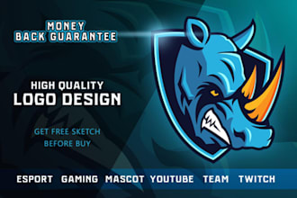 design esport , gaming, youtube, twitch mascot logo