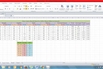 create a custom microsoft excel with formulas