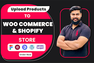 upload the product to woo commerce and shopify store