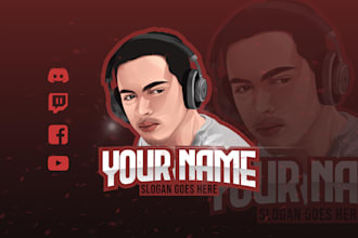 design avatar, gaming twitch, mascot, and youtube logo
