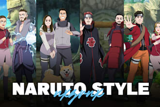 draw your portrait in naruto boruto anime style