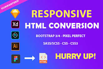 convert figma to html, xd to html css, psd to html website