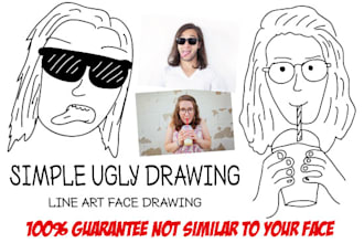 draw a hilariously ugly portrait of your face