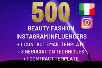give you up to 500 italian influencers on instagram