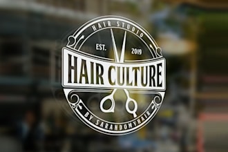 design an innovative barber company logo