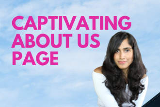write you a captivating about us or about me page