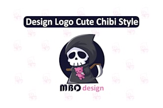 design cute chibi premium logo icon twitch mascot