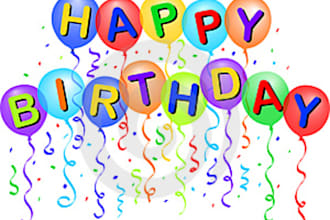 sing happy birthday in a video