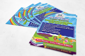 design school education university sports flyers brochure