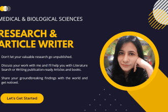 do medical research and biological science article writing