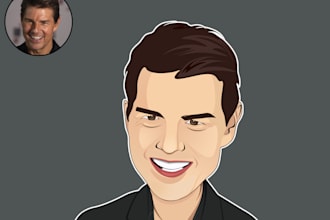 draw cartoon caricature , cartoon portrait