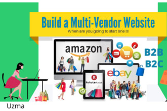 create multi vendor ecommerce marketplace website or set up your online business
