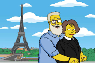 draw you into the simpsons yellow cartoon character