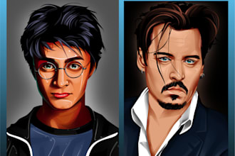 draw amazing cartoon portrait in 24 hours