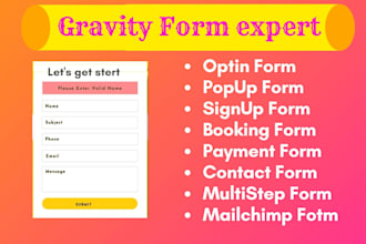 create any advance custom gravity forms with attractive design