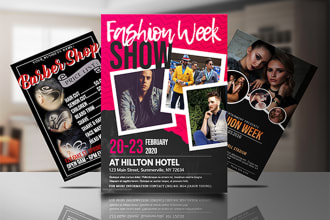 design flyer for your fashion show and fashion flyers