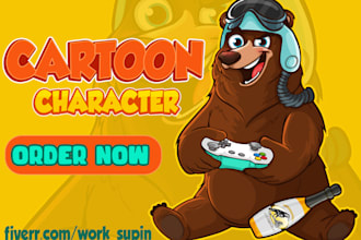 design  logo of game, mascot, and cartoon