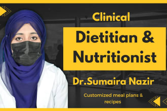 be your dietitian and make meal plan for you