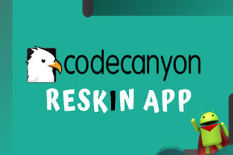 reskin, rebrand, setup your any codecanyon android app