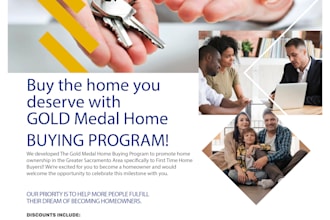 design real estate, business flyers, posters, and brochures