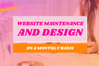 wordpress website monthly maintenance and design