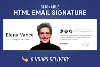 design premium clickable html email signature