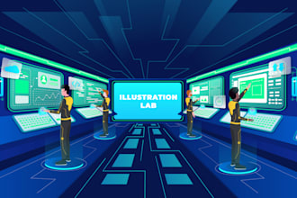 design clean and original flat illustrations for your mobile apps