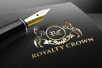 do family crest or heraldic luxury logo design