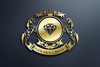 design a luxury family crest or heraldic logo
