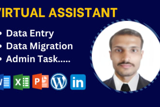 be your virtual assistant for web research and data entry