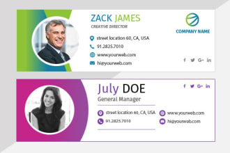 create clickable HTML email signature  or gif animated email
