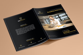 create business brochure design, booklet, magazine, proposal, catalog