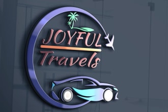 design creative 3d logo mockup