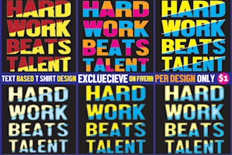 create awesome text based t shirt design