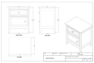 design furniture with engineering drawing using 2d and 3d autocad