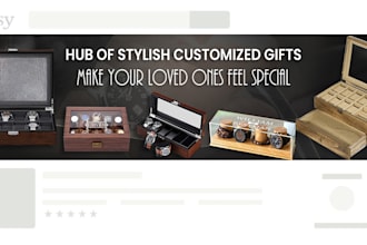 design modern etsy shop  banner with logo