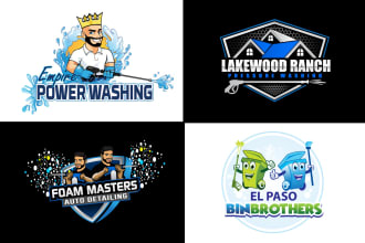 do pressure power car washing soft wash cleaning automotive auto detailing logo